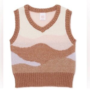 Wonder Nation Girls Multicolor Pattern Intarsia Sweater Vest /Size: XXL(18)